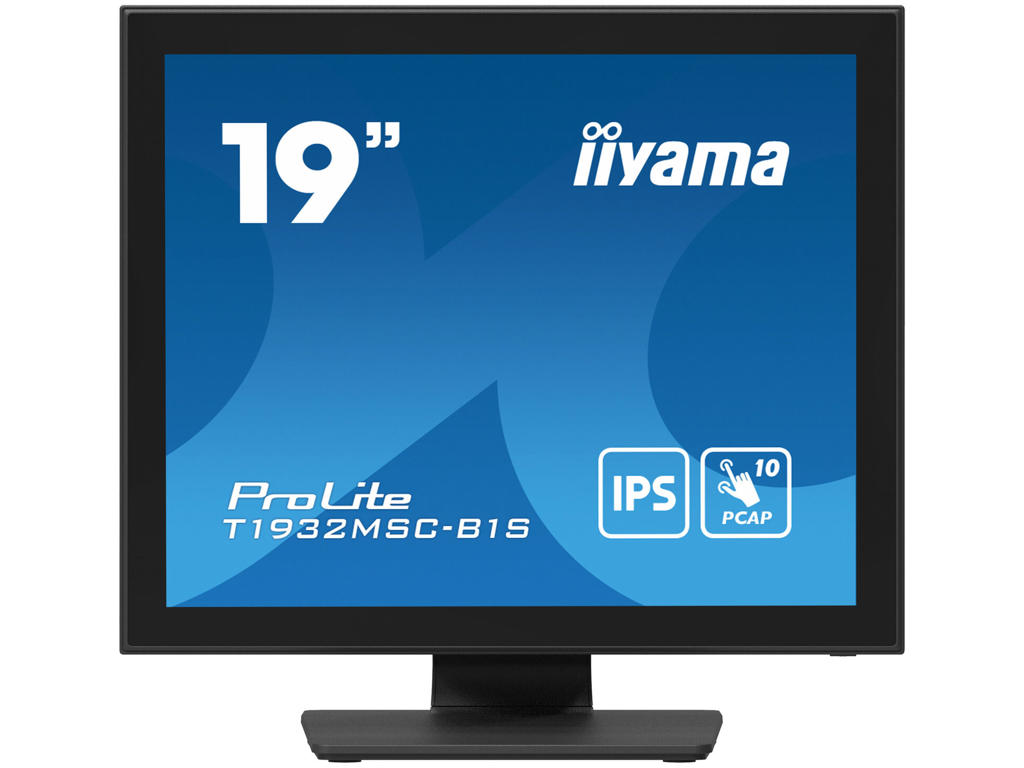 iiyama ProLite T1932MSC-B1S computerskærm 48,3 cm (19") 1280 x 1024 pixel Fuld HD LED Berøringsskærm Bordplade Sort