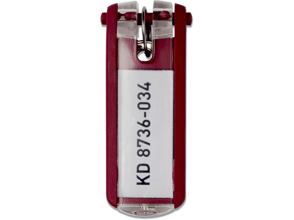 Nøglehænger, Rød, 6 stk, 65x25 mm, Durable KEY CLIP 