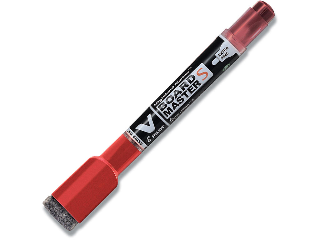 Whiteboard marker, Rund spids, Rød, 1.3 mm, Pilot V Board Master WBME-VS-EF-BG-R