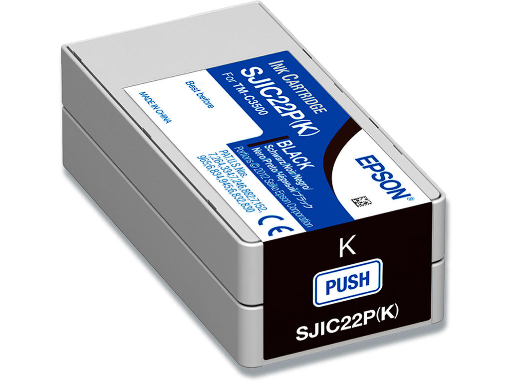 Blækpatron, 1 stk, Black-sort, 32.6 ml, Epson SJIC22P B