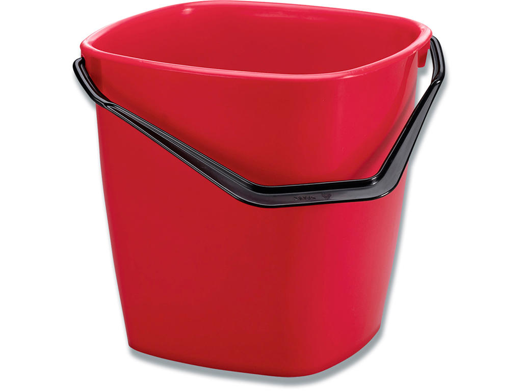 Rengøringsspand m/håndtag 14L rød