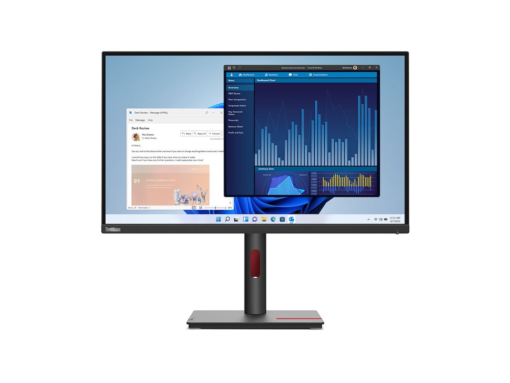 Lenovo ThinkVision T27p-30 computerskærm 68,6 cm (27") 3840 x 2160 pixel 4K Ultra HD LED Sort