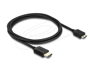 DeLOCK 81684 HDMI-kabel 1 m HDMI Type A (Standard) HDMI Type C (Mini) Sort