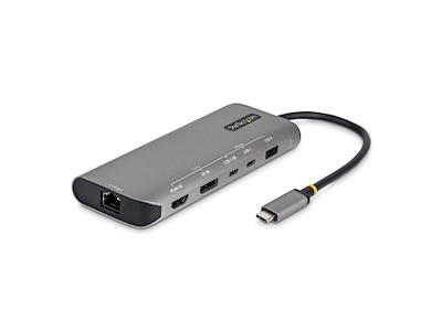 StarTech.com 174B-USB4-MULTIPORT dockingstation Ledningsført Grå