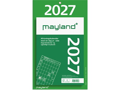Afrivningskalender, 2027, Kæmpe, Mayland