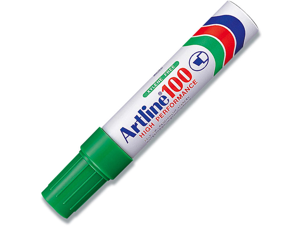 Marker, Skrå spids, 7-12 mm, Grøn, Artline EK-100