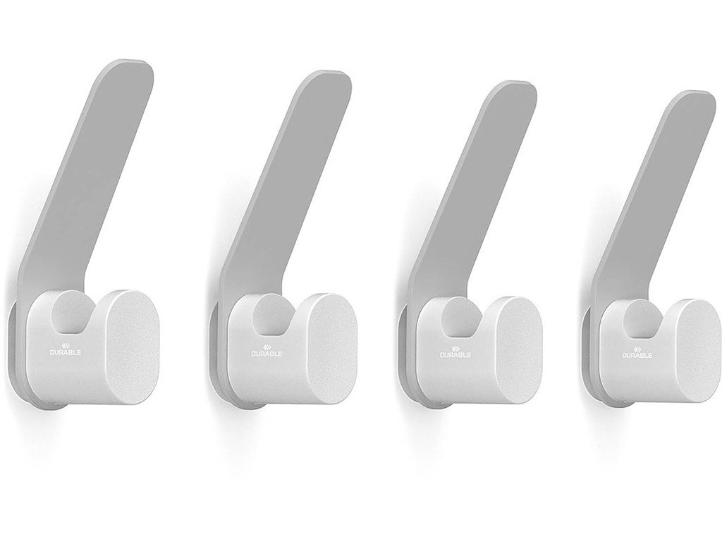 Knage, Dobbelt, Grå, 4 stk, Durable DURASTORE