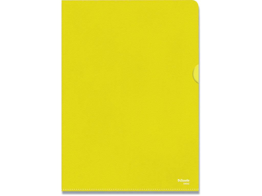 Plastomslag, A4, 100 stk, 0.115 mm, Esselte Gul