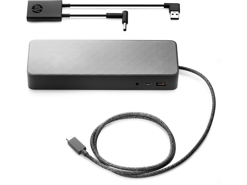 HP USB-C Universal-dockingstation med 4,5 mm og USB-dockingstationsadapter