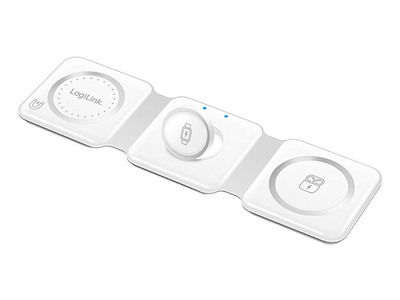 LogiLink PA0344 oplader til mobil enhed Universel Hvid USB Trådløs opladning Hurtig opladning Indendørs
