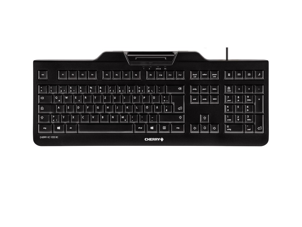 CHERRY KC 1000 SC tastatur Universel USB QWERTY UK engelsk Sort
