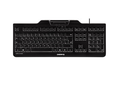 CHERRY KC 1000 SC tastatur Universel USB QWERTY UK engelsk Sort