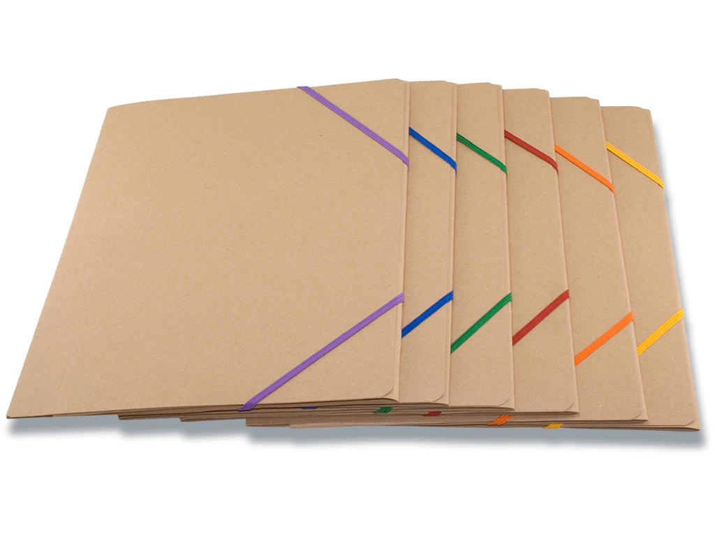 Samlemappe, 3 klapper, 2 elastikker, Assorterede farver, BNT Office C4