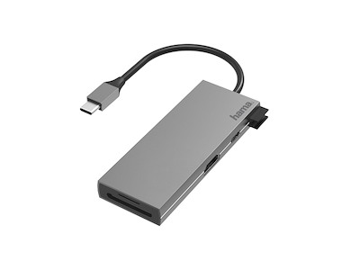 Hama 00200110 dockingstation USB 3.2 Gen 1 (3.1 Gen 1) Type-C Grå