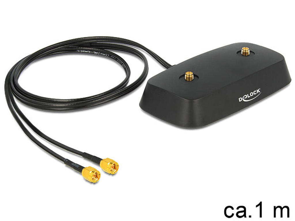 DeLOCK 88739 koaxial kabel 1 m 2xSMA Sort