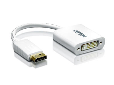 ATEN DisplayPort to DVI converter, PC: Up to UXGA / HDTV: Up to 1080i,1080p
