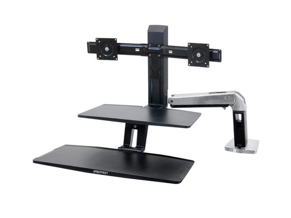 Ergotron WorkFit -A 61 cm (24") Skrivebord Sort