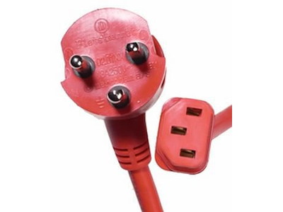 Microconnect MC-PE920150 el-ledning Rød 3 m Strømstik type K IEC C13