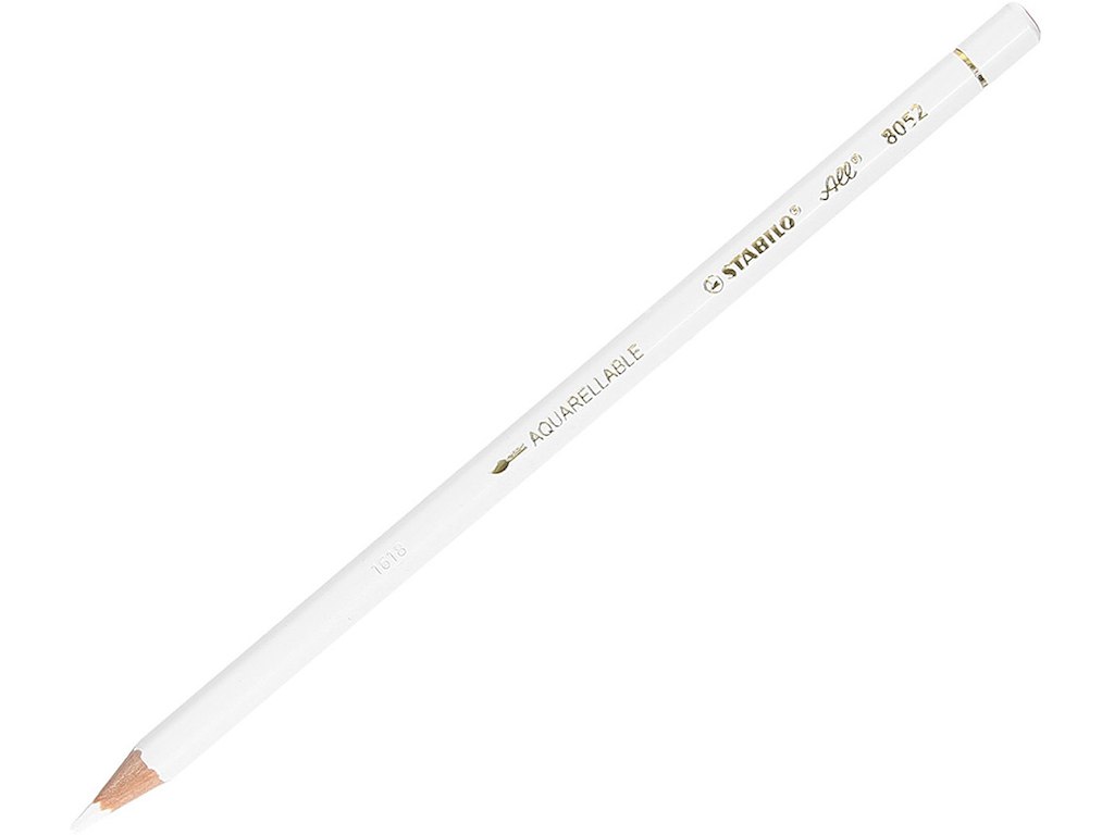 Farveblyant, Grafit, Hvid, 12 stk, Stabilo ALL 8052