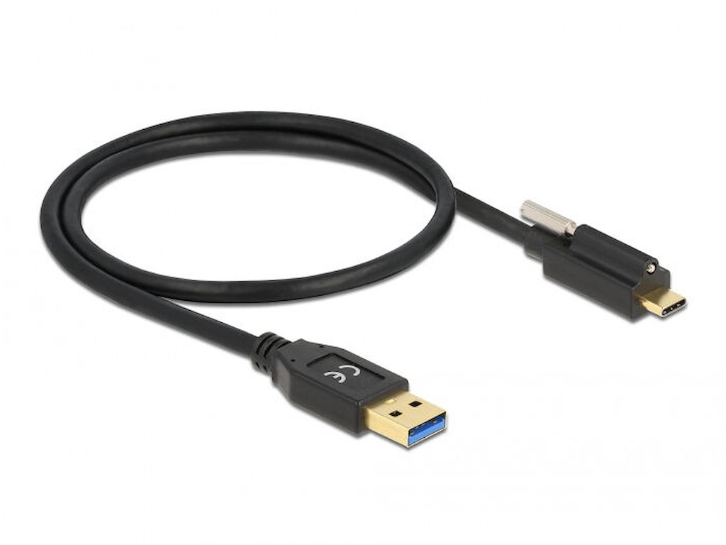 DeLOCK 84025 USB-kabel USB 3.2 Gen 2 (3.1 Gen 2) 0,5 m USB 3.2 Gen 2 type-A USB C 10 Gbit/sek. Sort