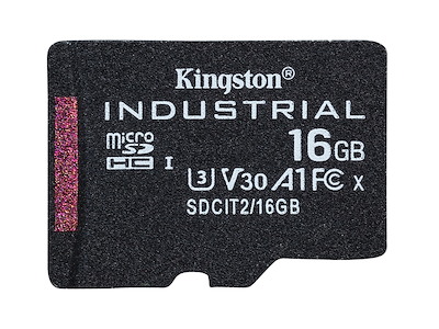 Kingston Technology 16GB microSDHC Industrial C10 A1 pSLC kort enkeltpakke uden adapter
