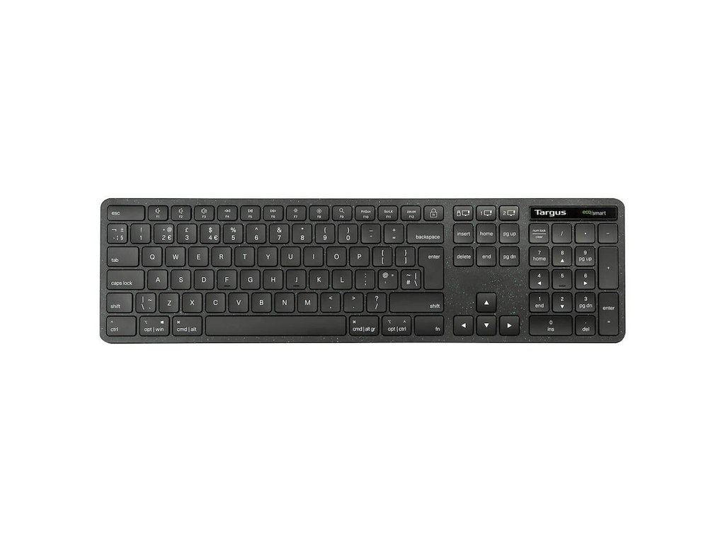 Targus EcoSmart AKB873UK tastatur Universel RF trådløs + Bluetooth QWERTY UK engelsk Sort