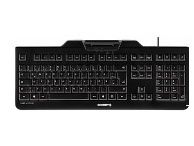 CHERRY KC 1000 SC tastatur Universel USB AZERTY Belgisk Sort