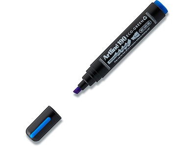 Marker, Skrå spids,  2-5 mm, Blå, Artline ECO-GREEN 190