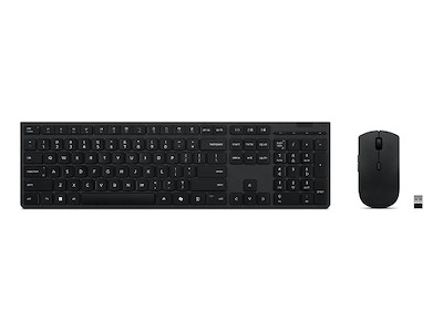 Lenovo 4X31R64351 tastatur Mus inkluderet Kontor RF trådløs + Bluetooth US engelsk Sort