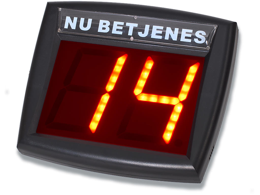 Køsystem, Display med 2 cifre, Kabelfri, Med holder og fjernbetjening, 