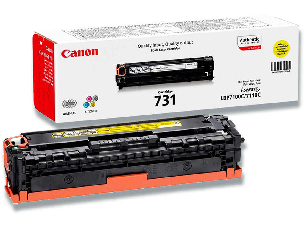 Toner, 731Y, Yellow-gul, 1.500 sider, Canon 6269B002