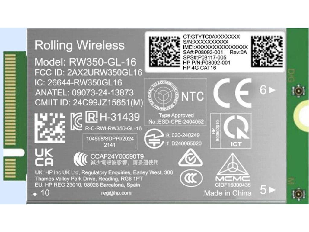 HP 4G LTE-Advanced Pro Cat16 WWAN Intern