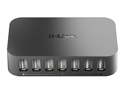 D-Link DUB-H7 USB 2.0 Type-B 480 Mbit/s Sort