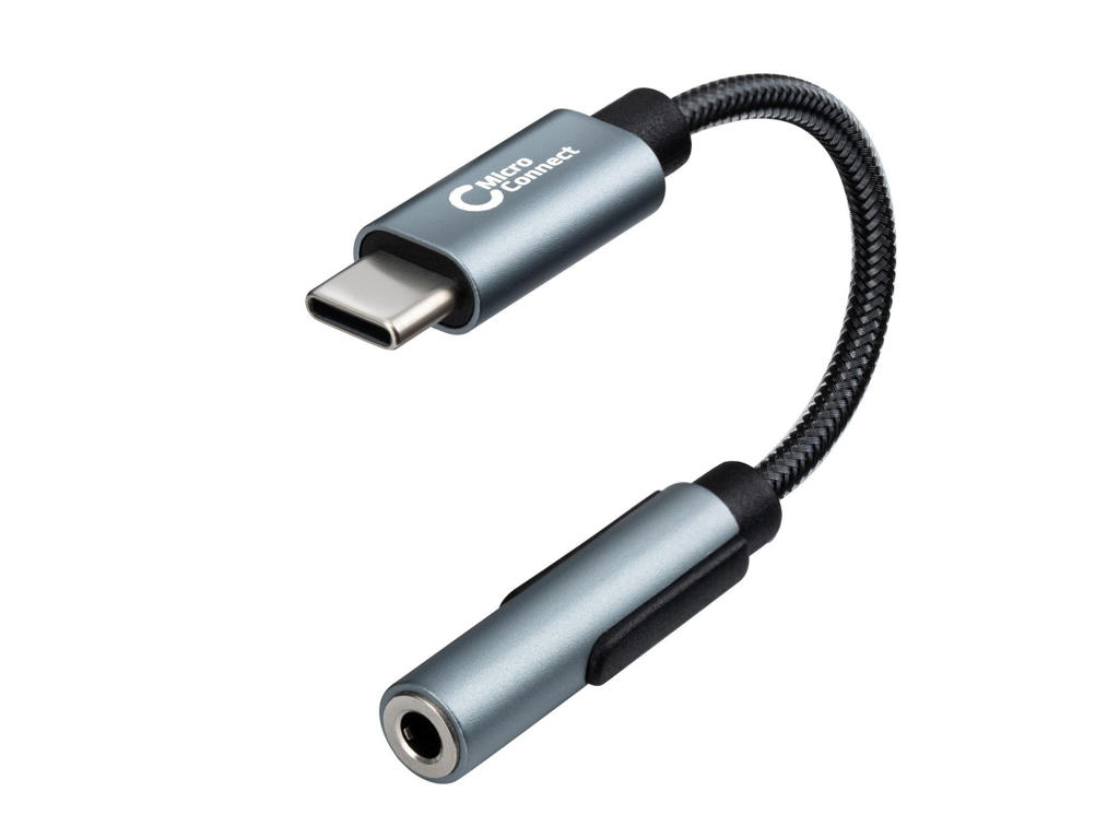 Microconnect MC-AUDIO-USBC videokabel adapter 0,13 m Sølv