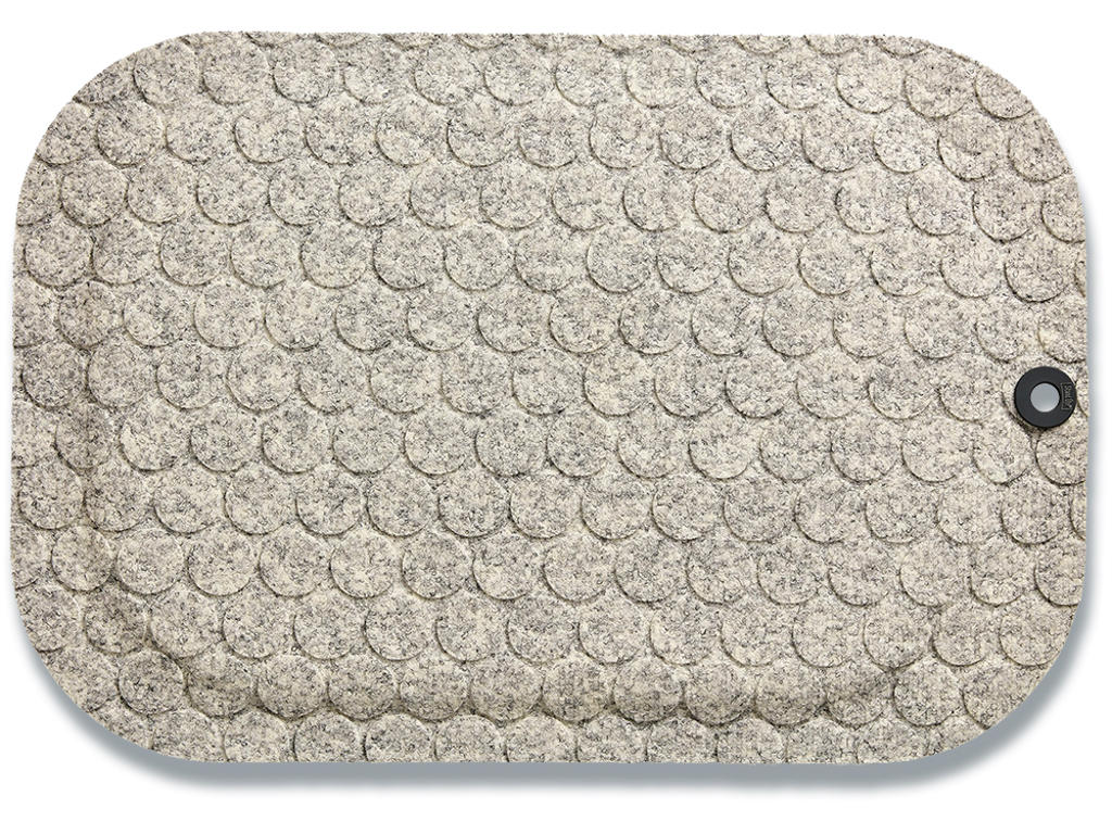 Ståmåtte, 53x77 cm, Tekstil og nitrilgummi, Hvid, Matting StandUp Circle