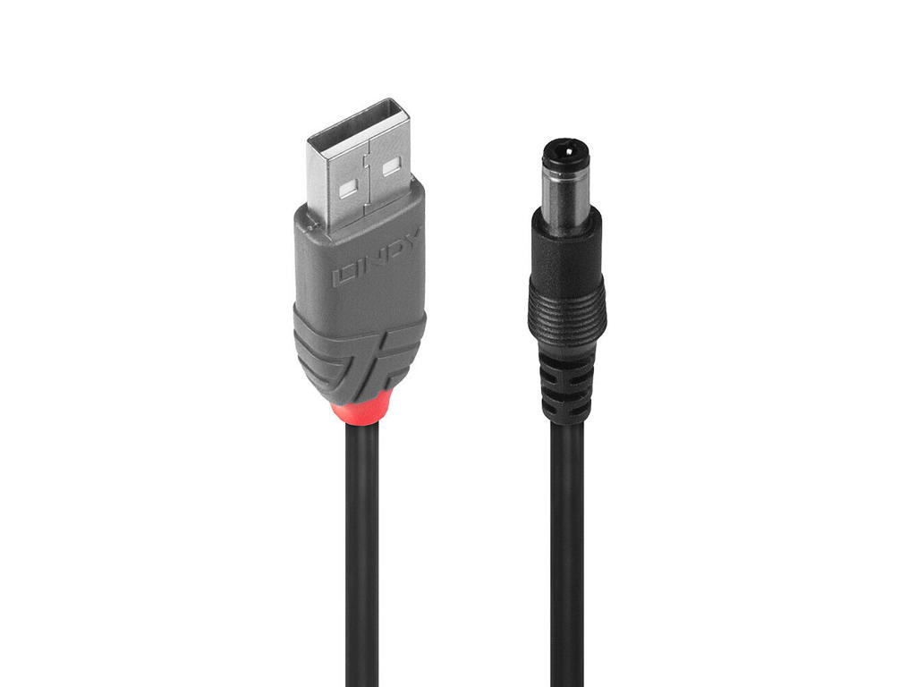 Lindy 70267 USB-kabel USB 2.0 1,5 m USB A DC Sort