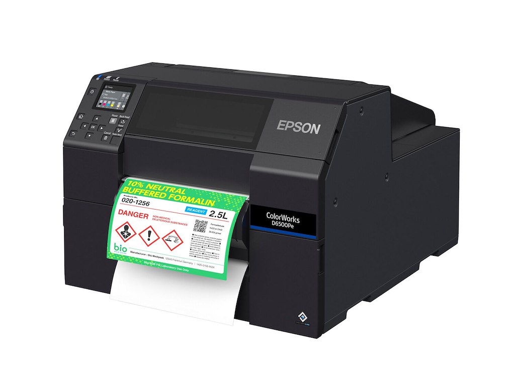 Epson ColorWorks D6500Pe etiketprinter Termisk overførsel Farve 1200 x 1200 dpi 85 mm/sek. Ledningsført Ethernet LAN
