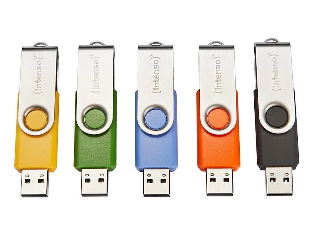 Intenso Basic Line USB-nøgle 16 GB USB Type-A 2.0 Sort, Blå, Grøn, Orange, Gul