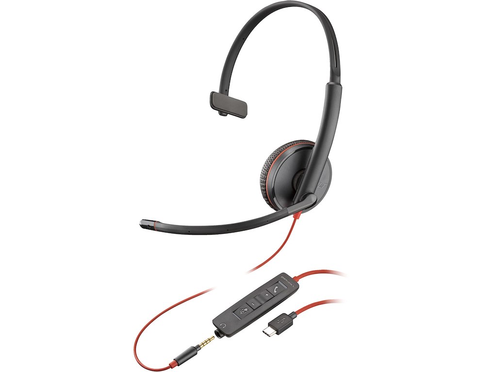 HP Poly Blackwire C3215-monoheadset + opbevaringsetui (bulk)