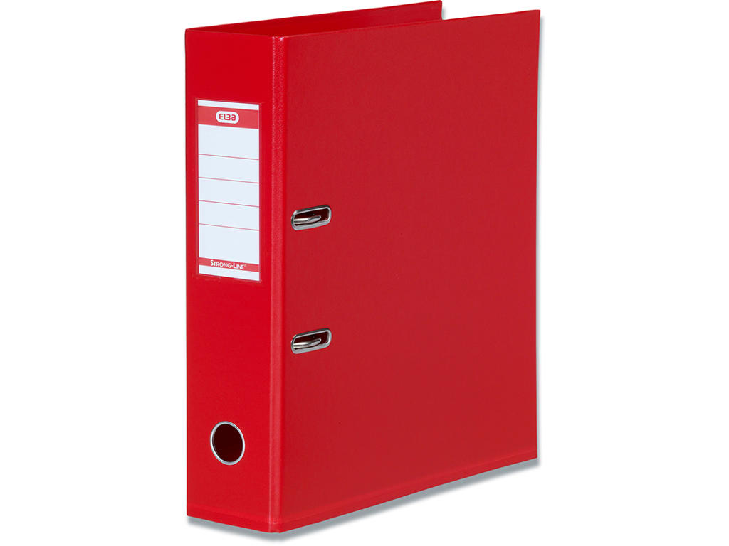 Brevordner, A4, 8 cm, Rød, Elba Strong-Line Bred