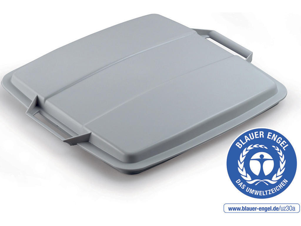 Låg til affaldsspand, 90 liter, Grå, Durable DURABIN ECO LID 90