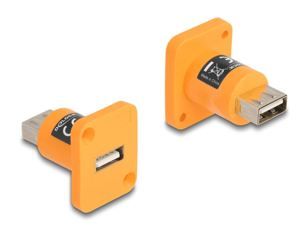 DeLOCK 87999 kabel kønsskifter USB 2.0 Type-A female Orange