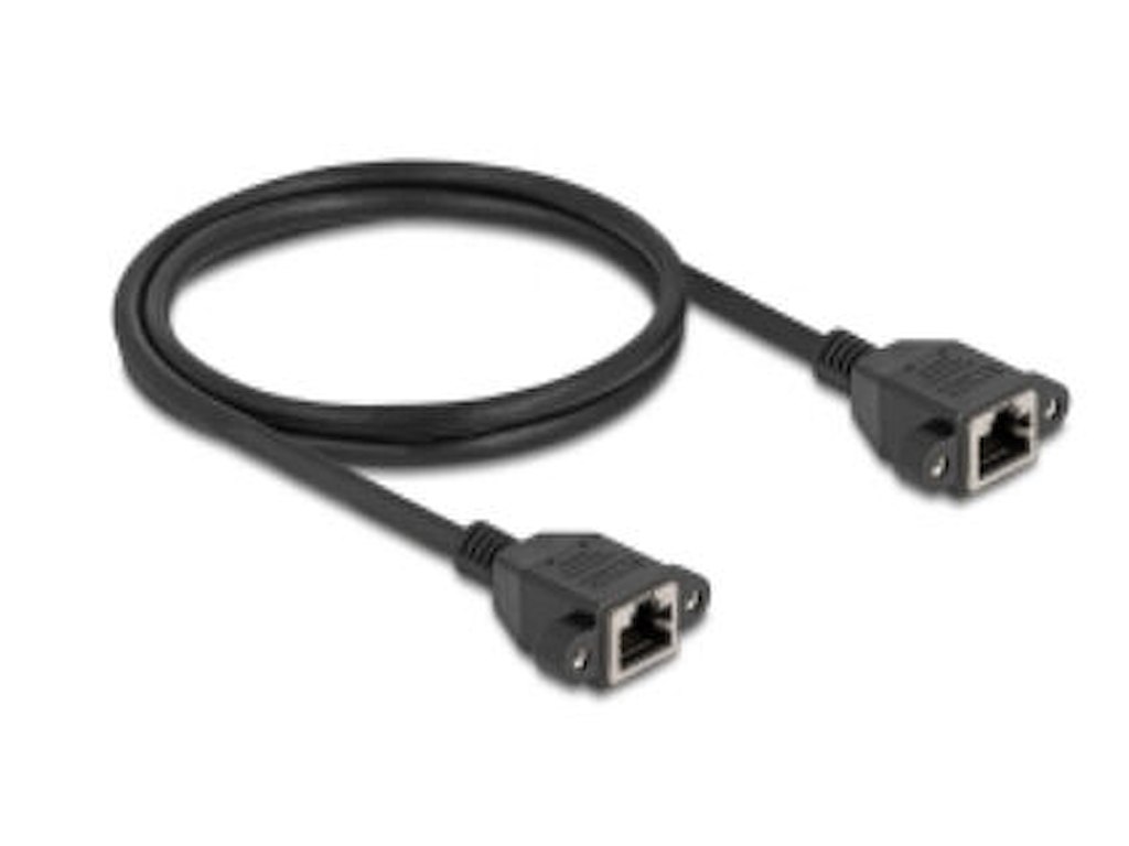 DeLOCK 90784 netværkskabel Sort 1 m Cat6a S/FTP (S-STP)