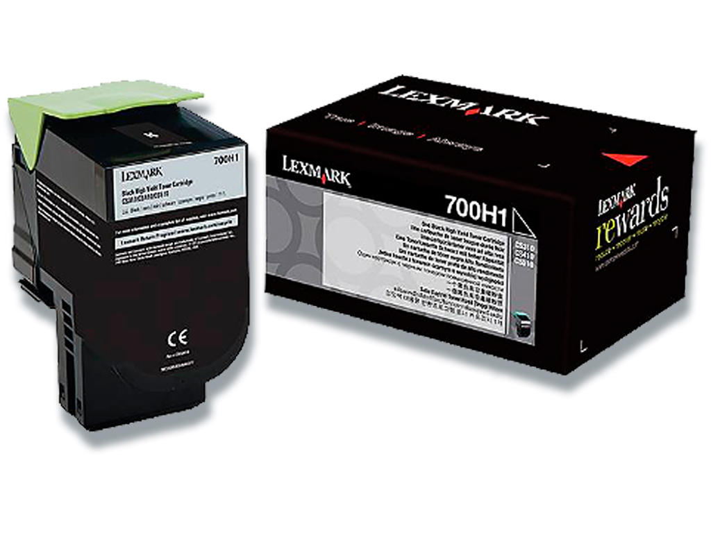 Toner, 700H1, Black-sort, 4.000 sider, Lexmark 70C0H10