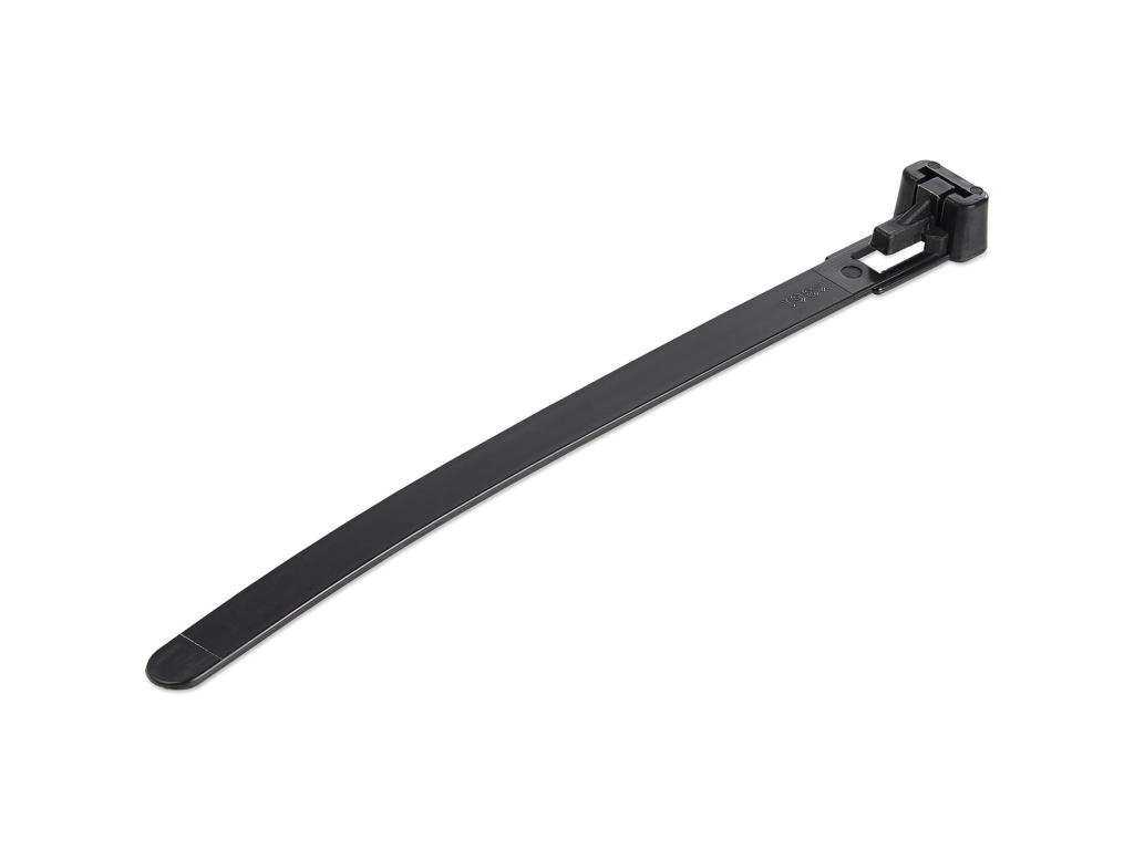 StarTech.com CBMZTRB5BK kabelsamler Udløselig kabelbinder Nylon, Plast Sort 100 stk