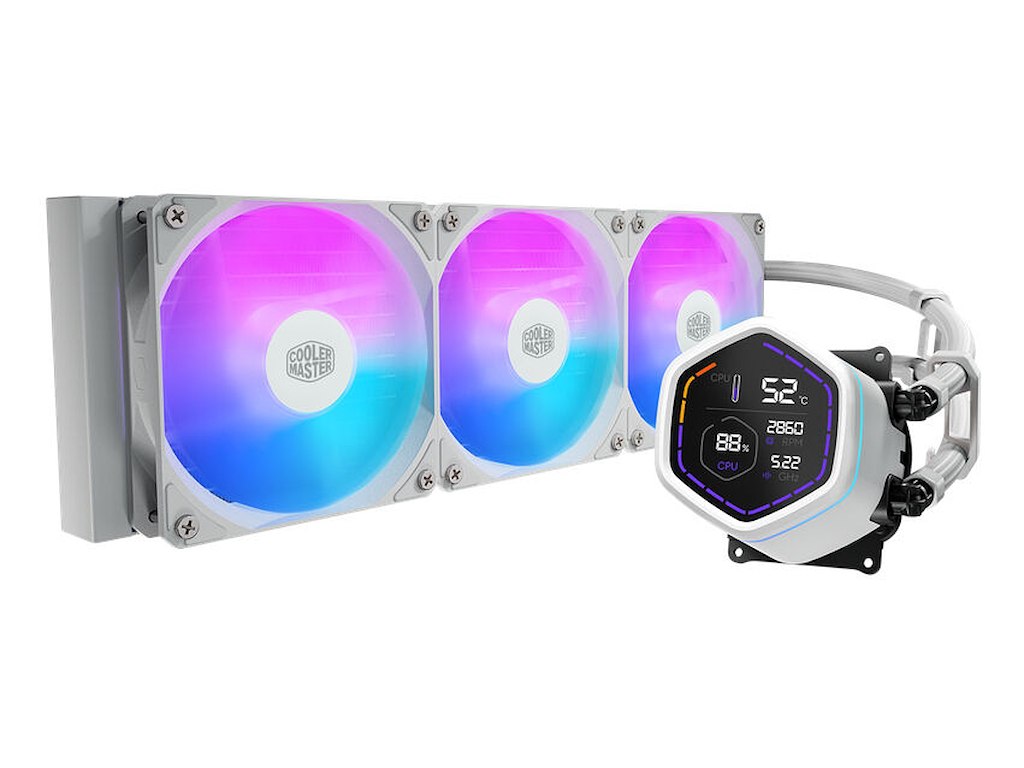 Cooler Master MasterLiquid Core Nex Digital Processor Væskekølingssæt 12 cm Hvid