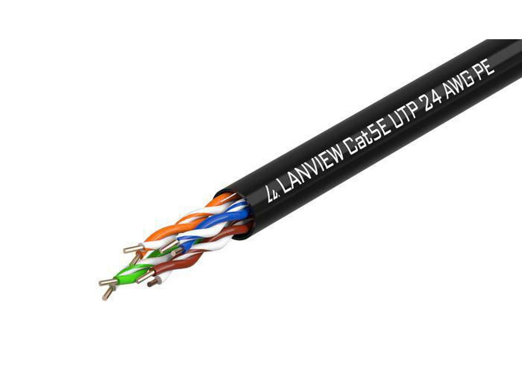 Lanview LVN122149 netværkskabel Sort 305 m Cat5e U/UTP (UTP)