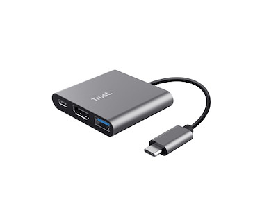 Trust Dalyx USB 3.2 Gen 1 (3.1 Gen 1) Type-C Aluminium, Sort