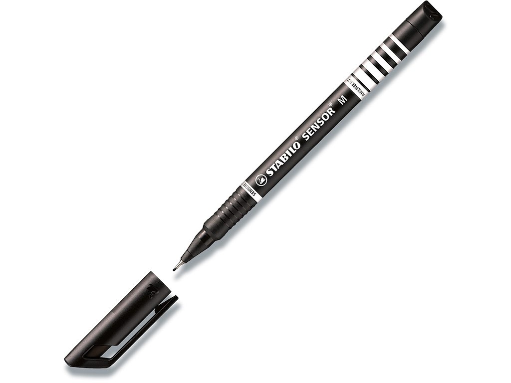 Fineliner, Sort, 0.3 mm, 1 stk, Stabilo Sensor 189/46
