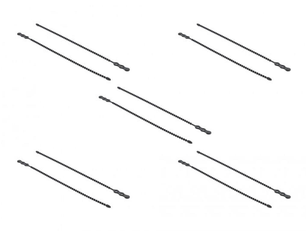 DeLOCK 18967 kabelsamler Perleisoleret kabelbinder Polyamid Sort 10 stk